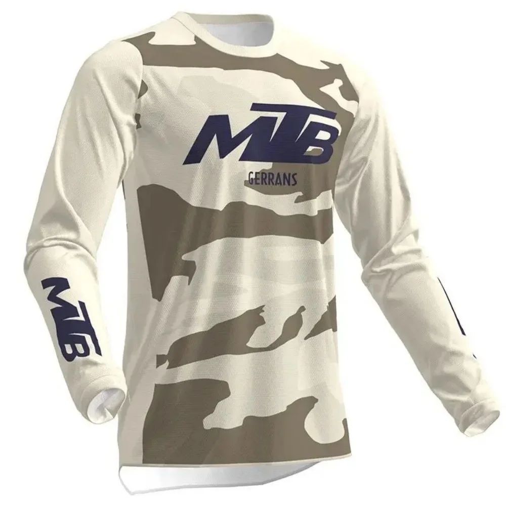 Cycling Jersey - ファミリーマッチング長袖MTBサイクリングジャージ、ネオンカモモトクロスMXトップ、通気性のあるオフロードレーシングライディングシャツ、アウトドア用