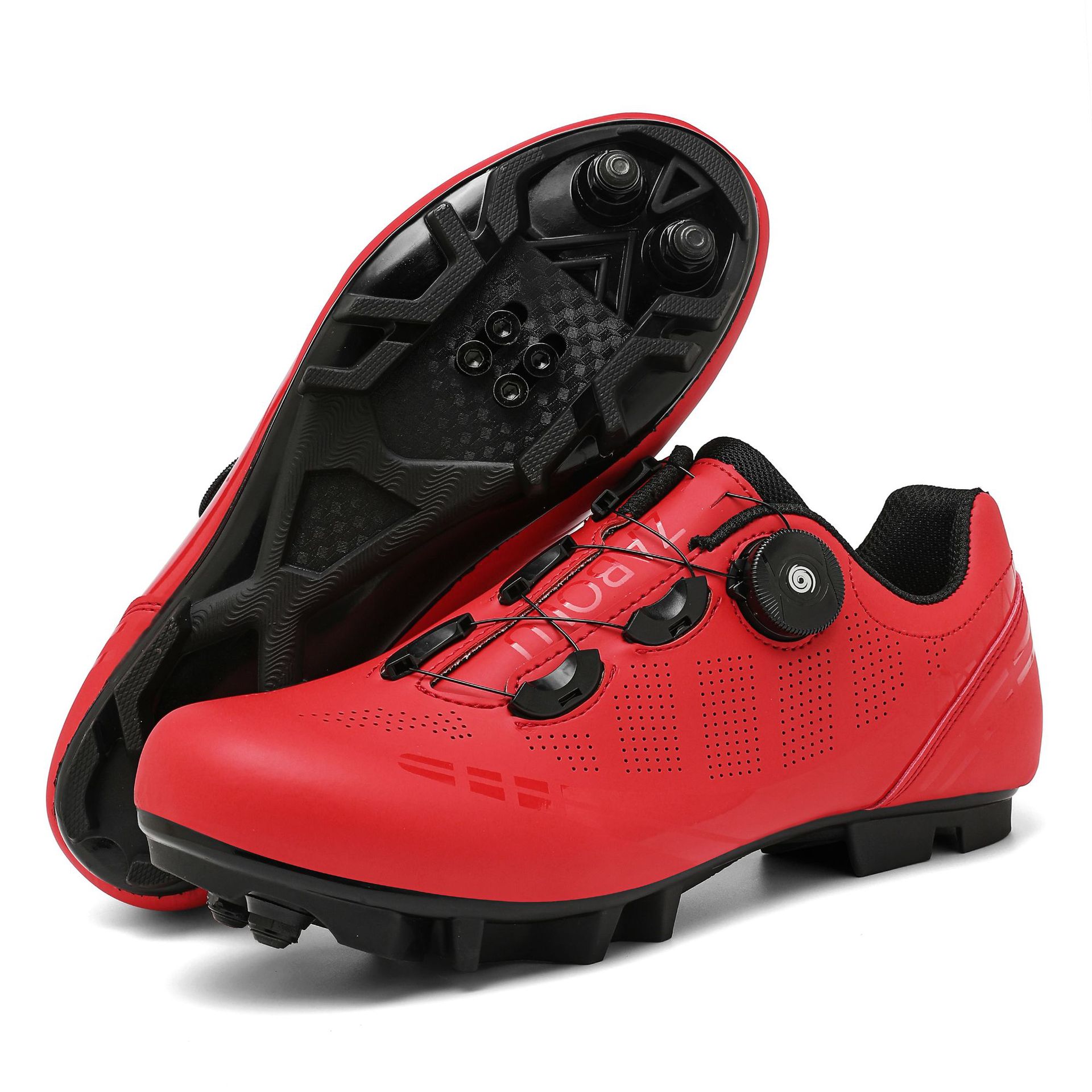 Clipless Mtb Shoes - サイクリングシューズ男性女性ロード MTB バイクシューズ軽量通気性ノンスリップロータリーバックル SPD クリップレス自転車シューズアウトドアプロ