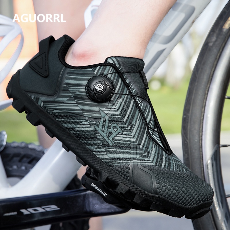 Clipless Mtb Shoes - プロフェッショナルロードロックサイクリングシューズ クリップレス自転車シューズ 軽量 滑り止め 耐摩耗性 バイクレーシングシューズ