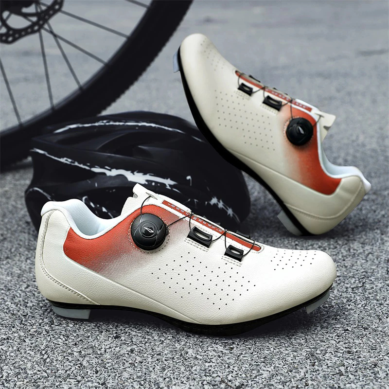 Clipless Mtb Shoes - ロードサイクリングシューズ SPD クリップレスバイクシューズ男性女性用セルフロックノンスリップ MTB マウンテン自転車ライディングスニーカー