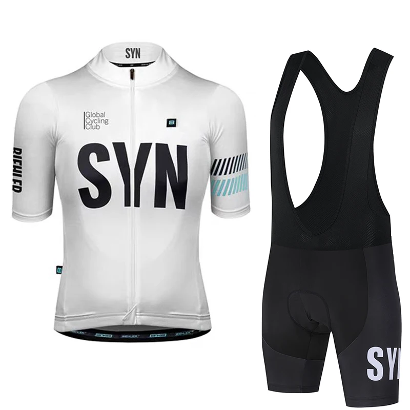 Cycling Bib Shorts - SYN メンズサイクリングジャージ 夏用ロードバイクサイクリングスポーツシャツ サイクリングビブ MTB 吸汗速乾サイクリングショートセット
