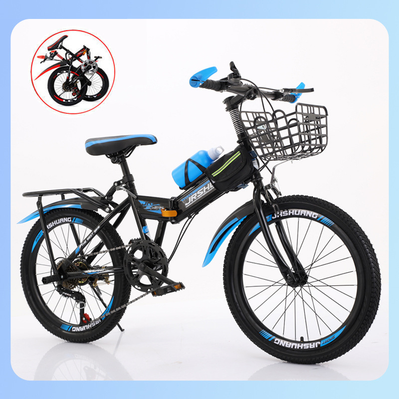 Cycling Low Gear - 折りたたみ式キッズマウンテンバイク 18/20/22/24 インチ可変速ディスクブレーキ自転車 男の子 女の子 ティーンエイジャー