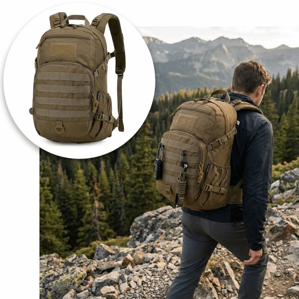 Cycling Gear Bag - アウトドアギア 25L容量 ハイキングバックパック 耐久性のある軽量モールバックパック 防水ダッフルバッグ サイクリング用