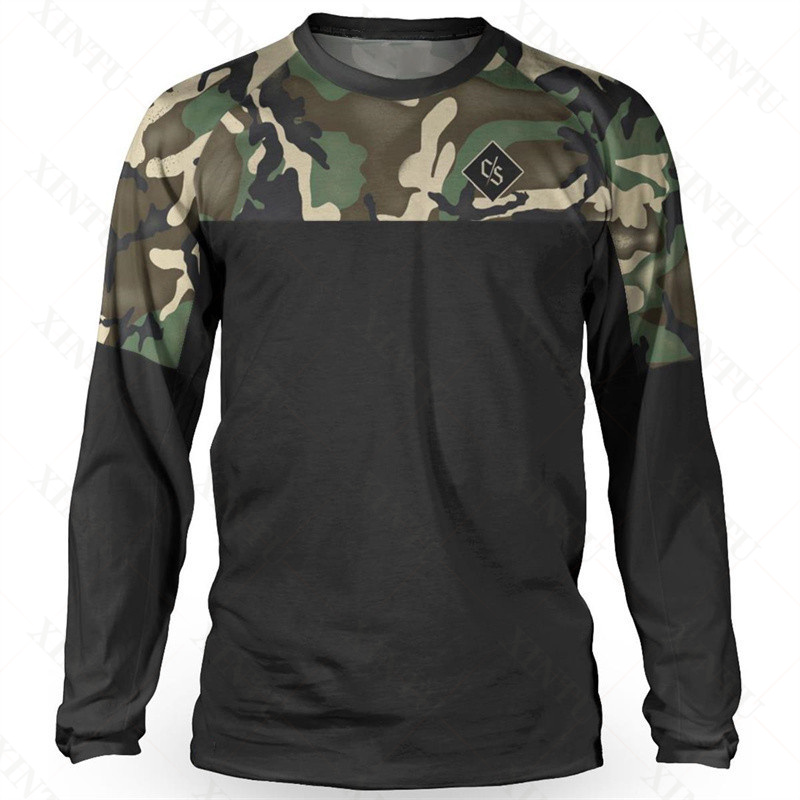 Cycling Jersey - 男性用ルーズライダーTシャツ,ダウンヒルマウンテンバイクウェア,通気性,長袖