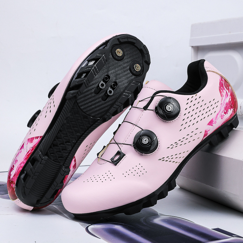 Clipless Mtb Shoes - 夏サイクリングシューズ男性女性ロード MTB 自転車シューズ通気性デュアルダイヤルクリップレスノンスリップラバーソールトレーニングアウトドアギア