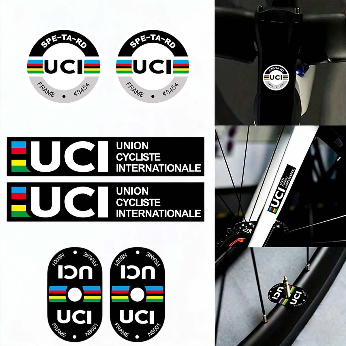 UCI サイクリングフレームステッカー耐久性のあるビニール自 - Cycling Gear Sale のレビューと価格