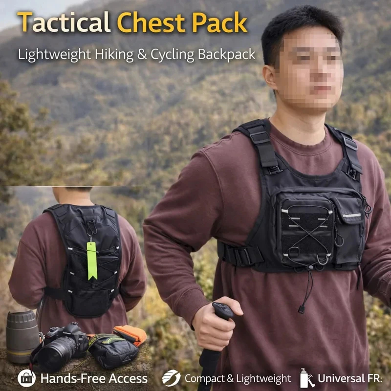 ​ 高品質タクティカルベストチェストバッグ、2Lウォーターブ - Cycling Gear Bag のレビューと価格