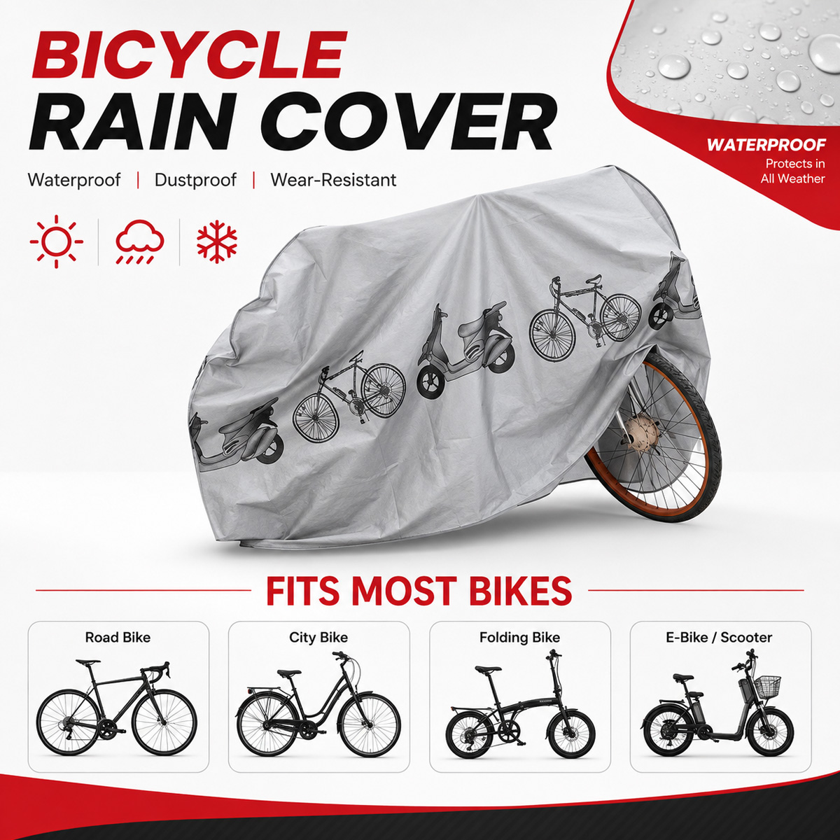 PINMOAP ユニバーサル自転車レインカバー防水屋外バイク - Cycling Gear Bag のレビューと価格