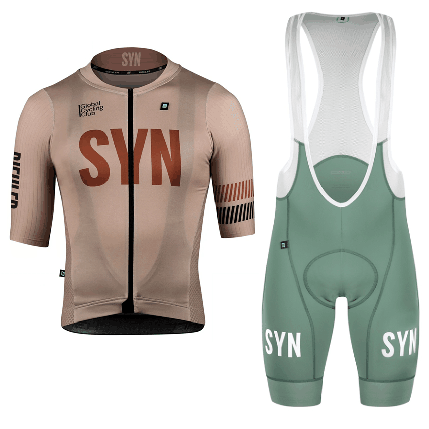 メンズ半袖サイクリングジャージとビブショーツ,高品質の柔らか - Cycling Gear Logo のレビューと価格