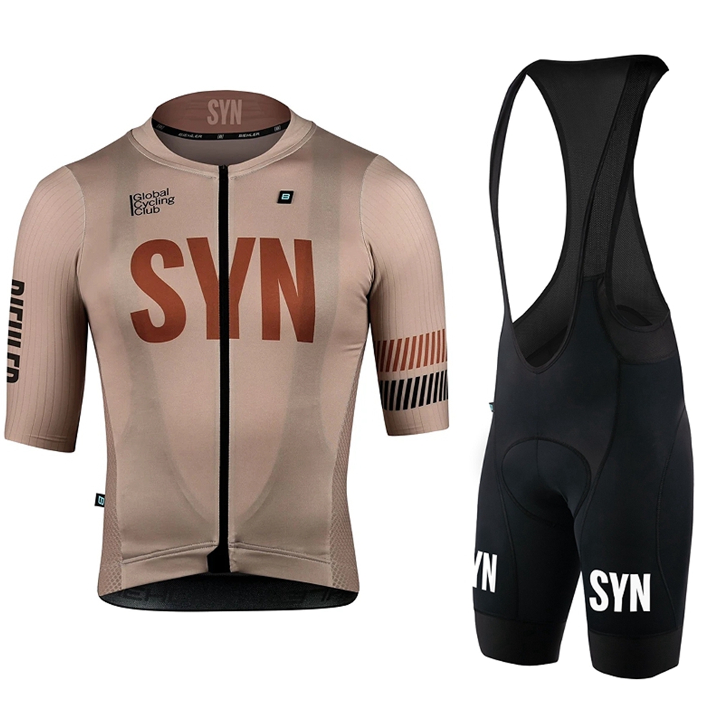 メンズ半袖サイクリングジャージとビブショーツ,高品質の柔らか - Cycling Gear Logo のレビューと価格