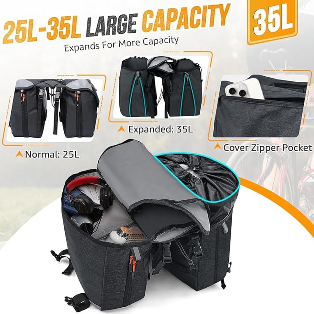 自転車用食料品サイドカーサドルバッグは、ダートバイクのサドル - Cycling Gear Needed のレビューと価格