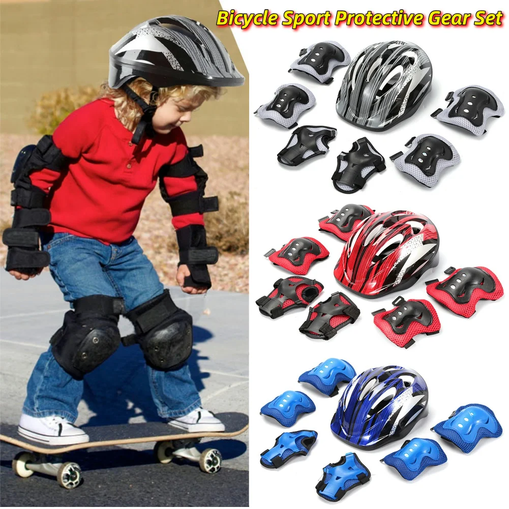 7 個の自転車スポーツ保護具セット調整可能な子供用安全スケー - Cycling Gear Kids のレビューと価格