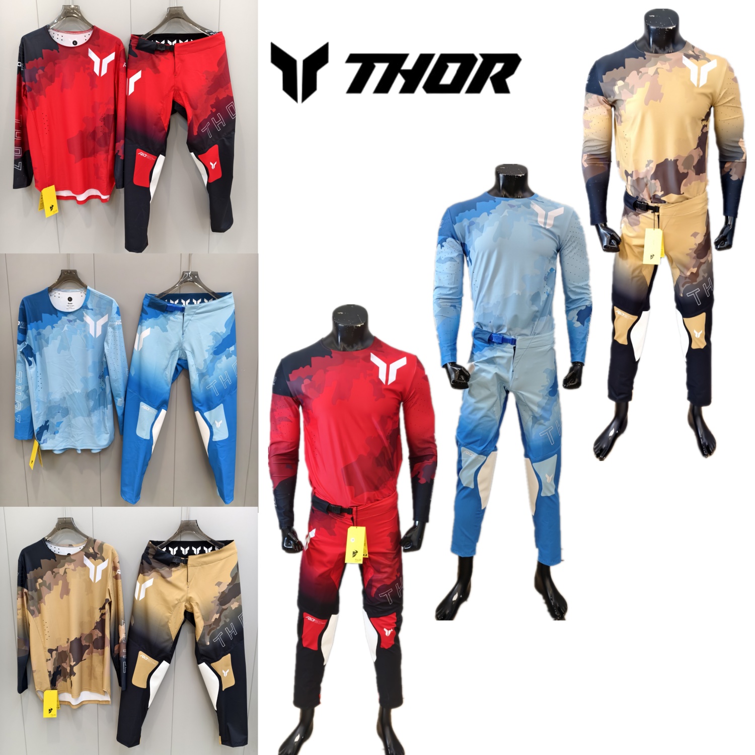 THOR モトクロスギアセット MX オフロードバイクスーツ - Cycling Jersey のレビューと価格