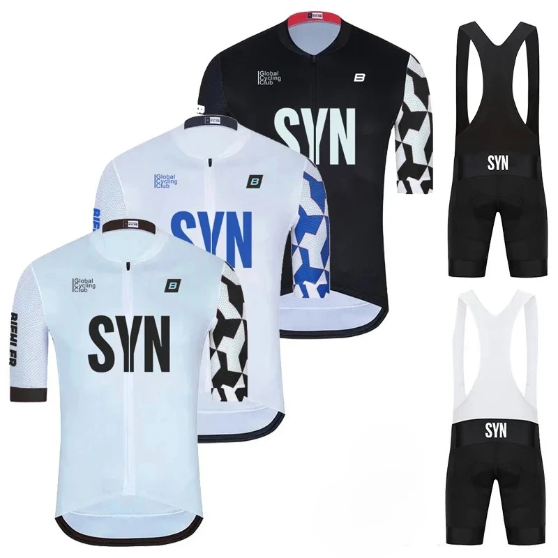 2025 SYN サマー半袖ジャージ 通気性 ロードバイクユ - Cycling Gear Logo のレビューと価格