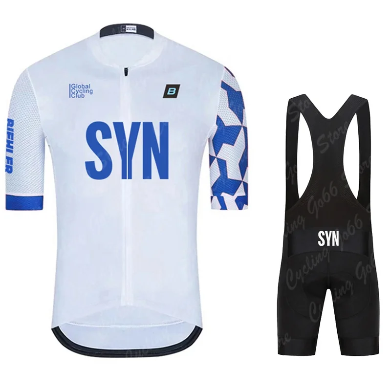 2025 SYN サマー半袖ジャージ 通気性 ロードバイクユ - Cycling Gear Logo のレビューと価格