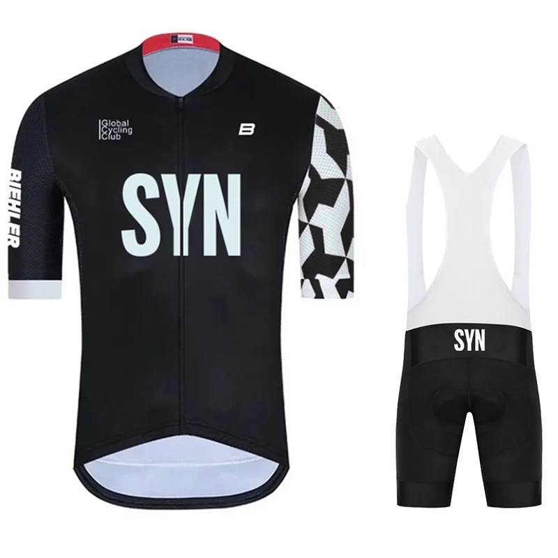 2025 SYN サマー半袖ジャージ 通気性 ロードバイクユ - Cycling Gear Logo のレビューと価格